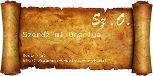 Szerémi Orsolya névjegykártya