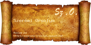 Szerémi Orsolya névjegykártya