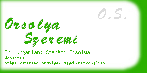 orsolya szeremi business card